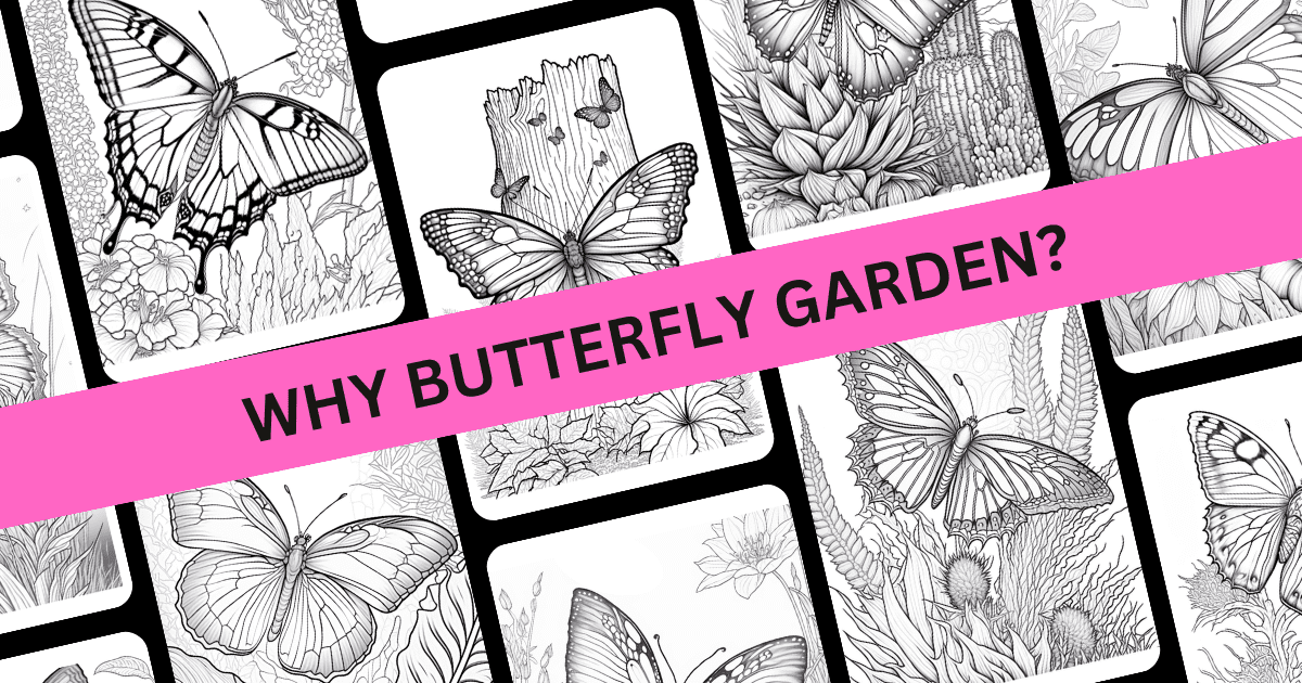 Butterfly Garden Coloring Book for Adults
