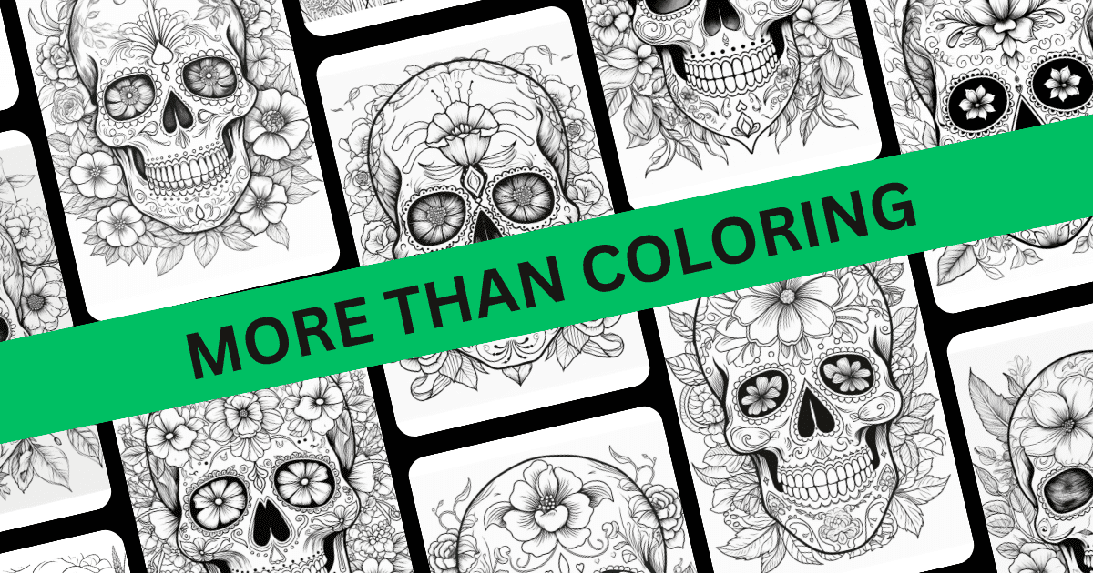 Colorful Calaveras Sugar Skulls Coloring Book